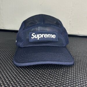 Supreme Mesh Cordura Camp Cap - Navy - 9.5/10 Condition